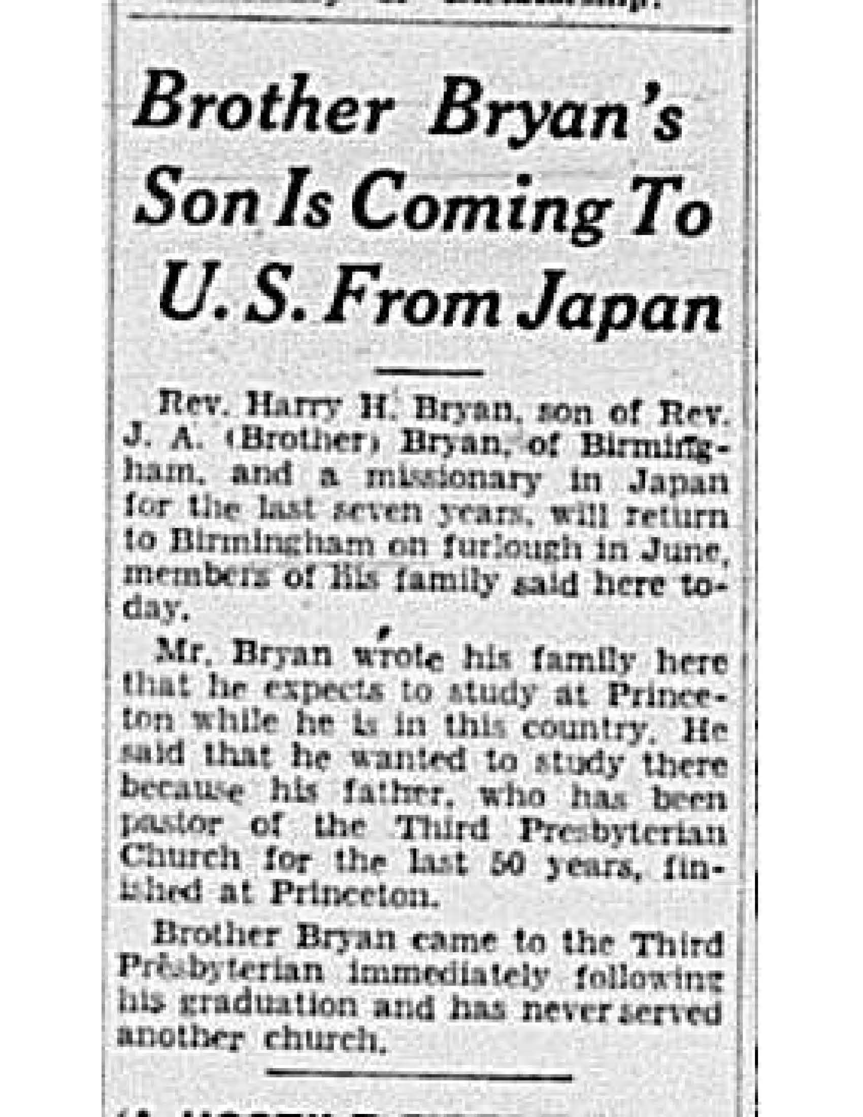 Brother Bryan's Son Is Coming To U.S. From Japan